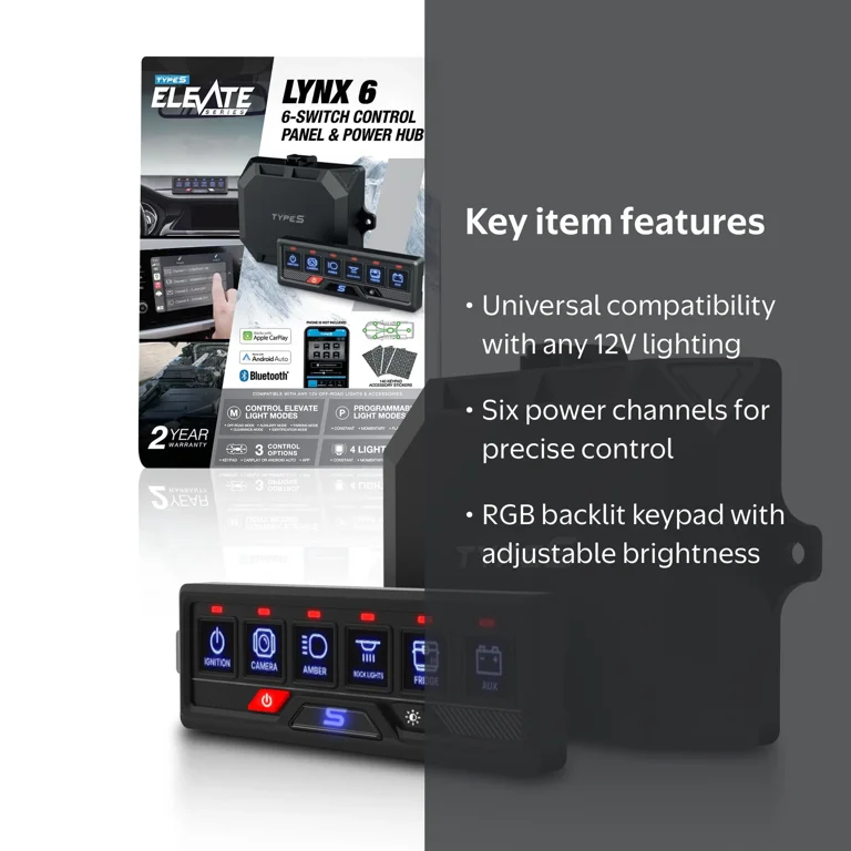 ブッシュ　スマート １６台セット TYPE S, Switch Panel, 6-Switch, RGB backlit keypad - Walmart.com