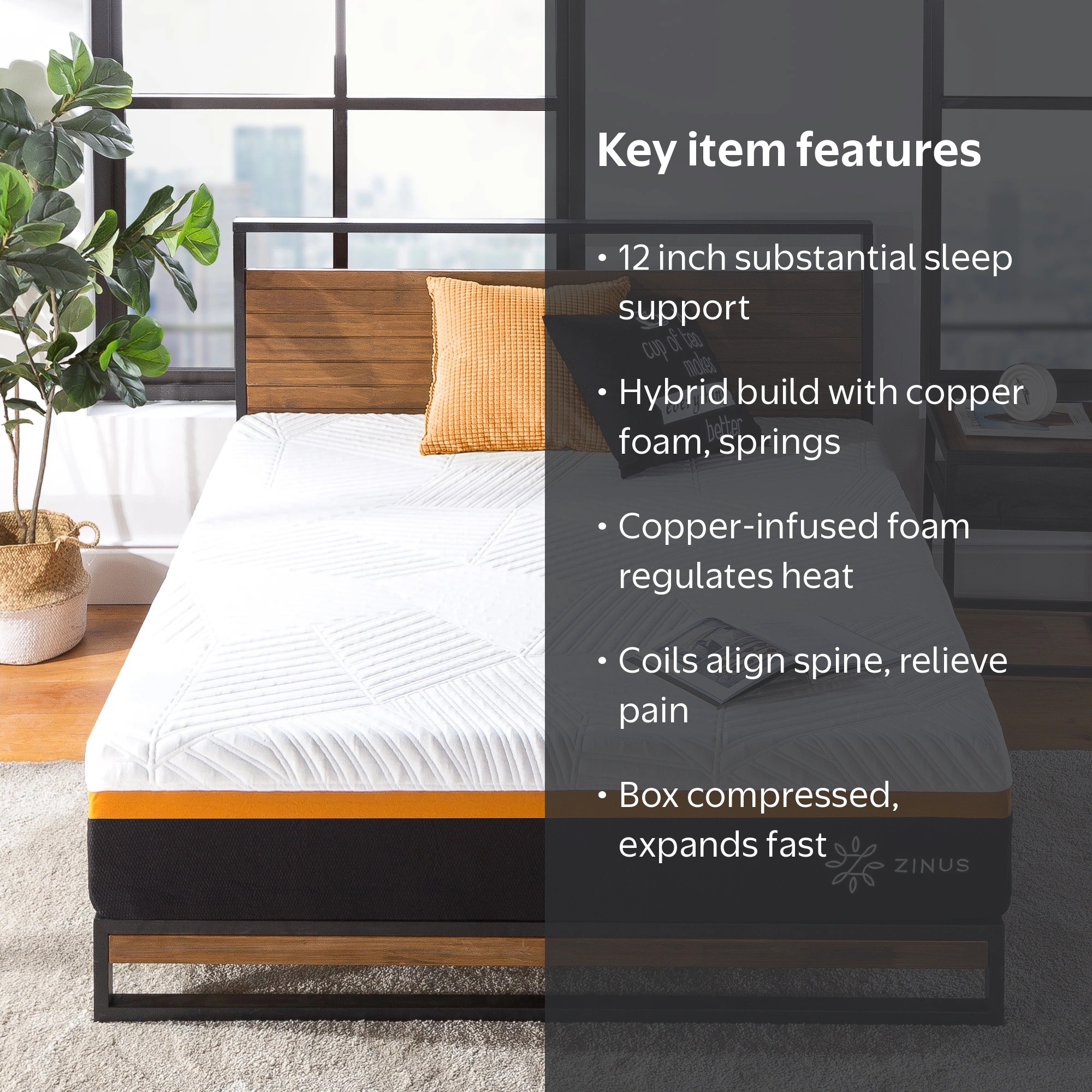 Zinus Cooling Copper ADAPTIVE® 12