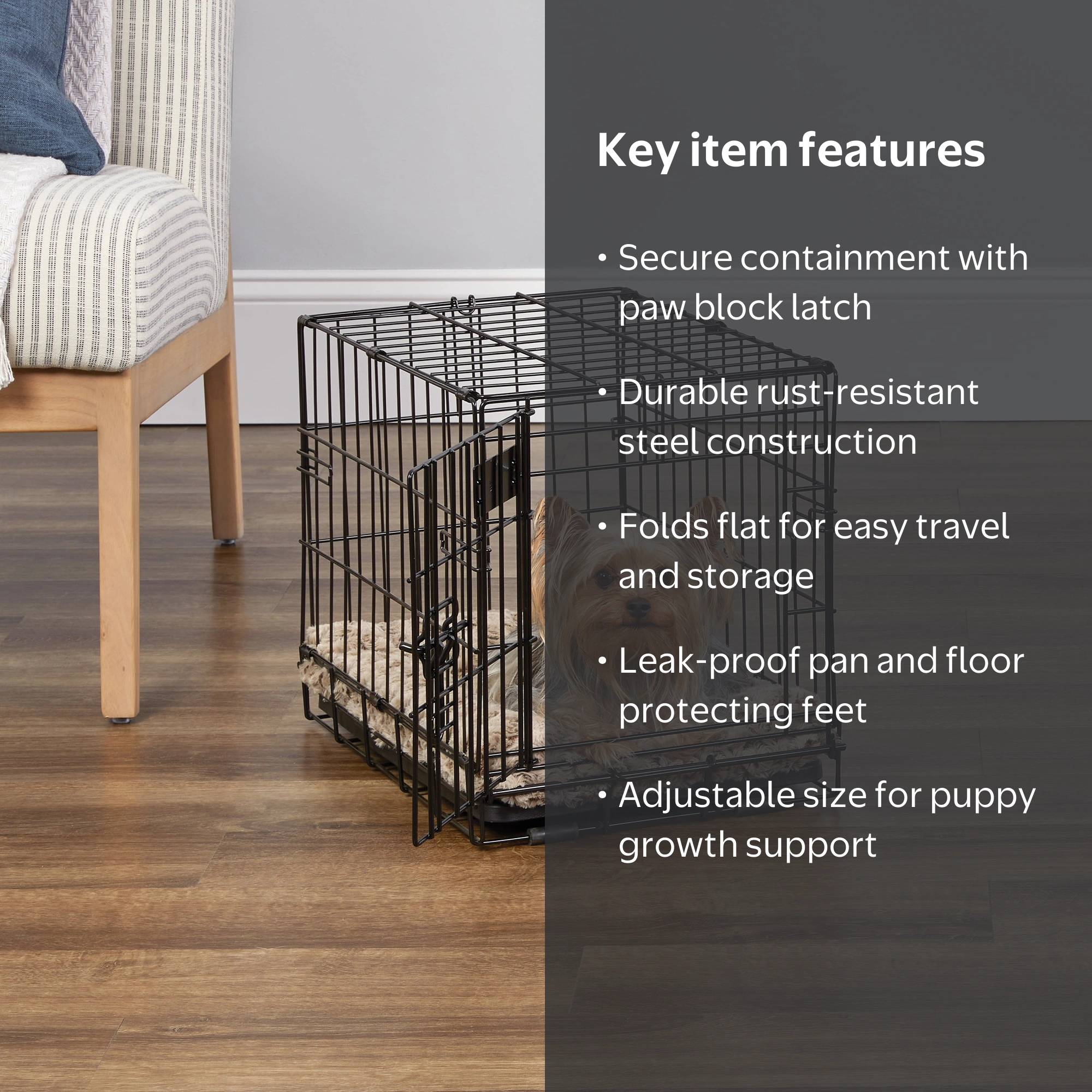MidWest Homes For Pets iCrate Folding Dog Crate, Extra Small
