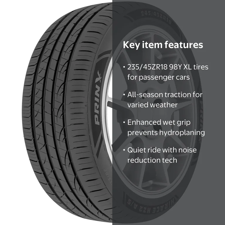 Prinx, Passenger Tire, 235/45ZR18 98Y XL, All Season Wet Traction