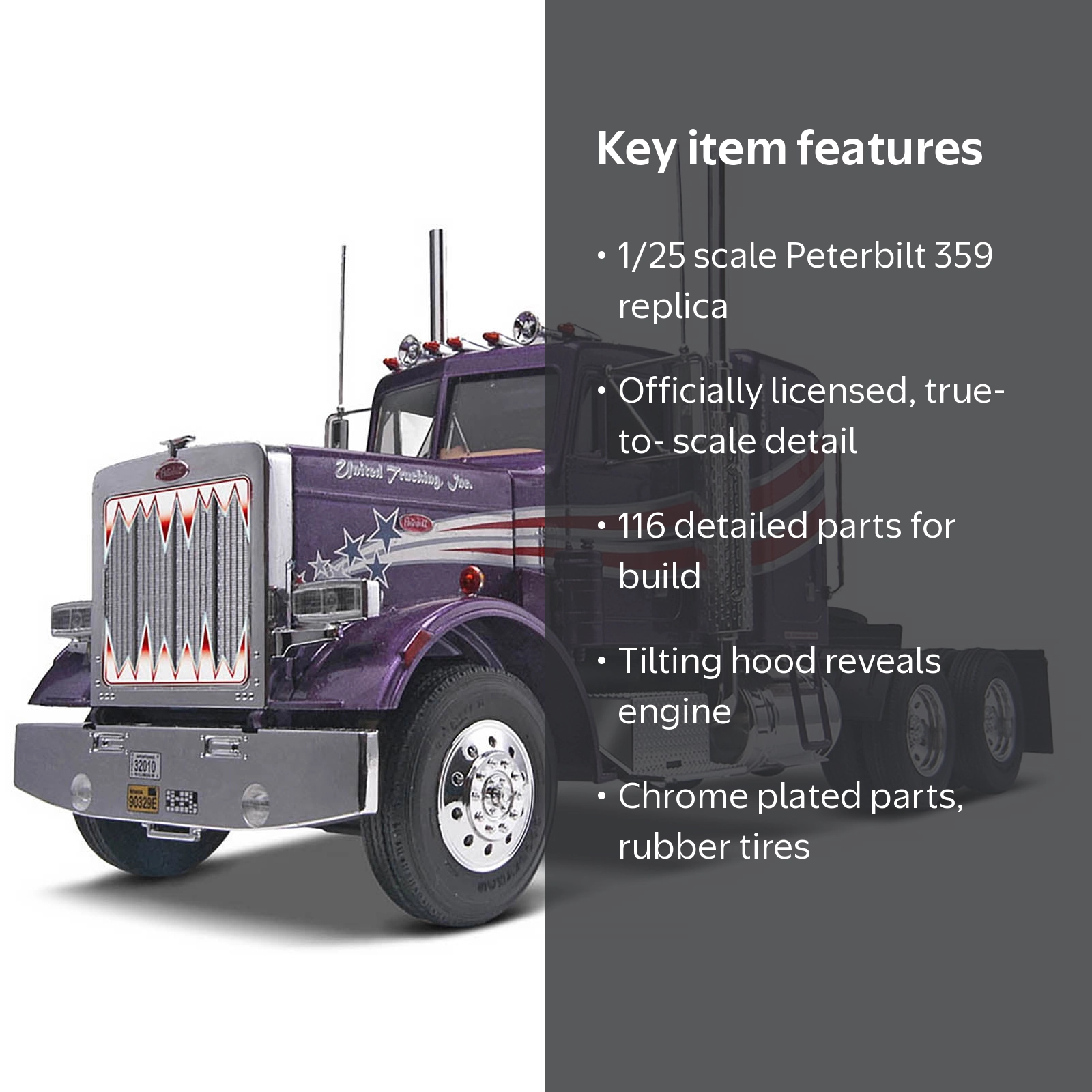 Revell 1/25 Scale Peterbilt 359 Truck Tractor Level 4 Model Kit