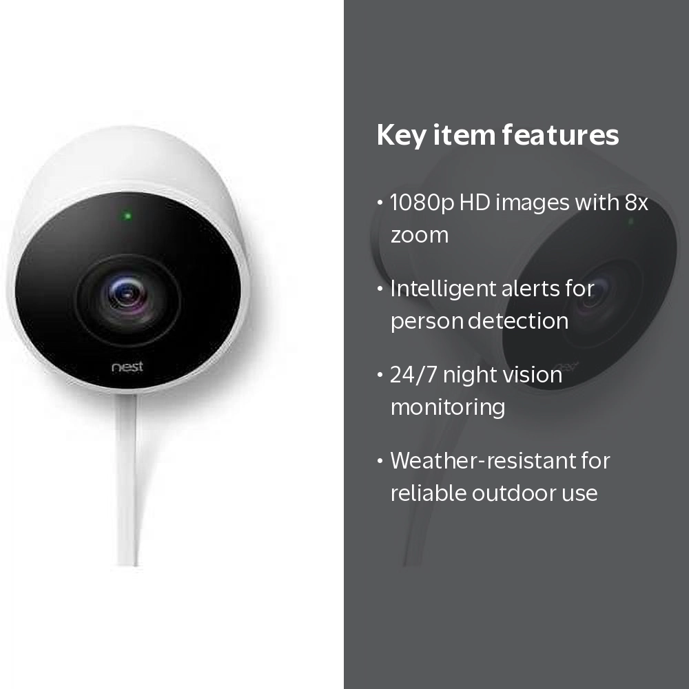 Google Nest Cam Outdoor Security Camera, 2-Pack - Smart Home