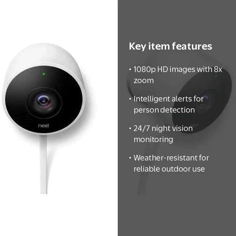 Google Nest Cam Outdoor Security Camera, 2-Pack - Smart Home