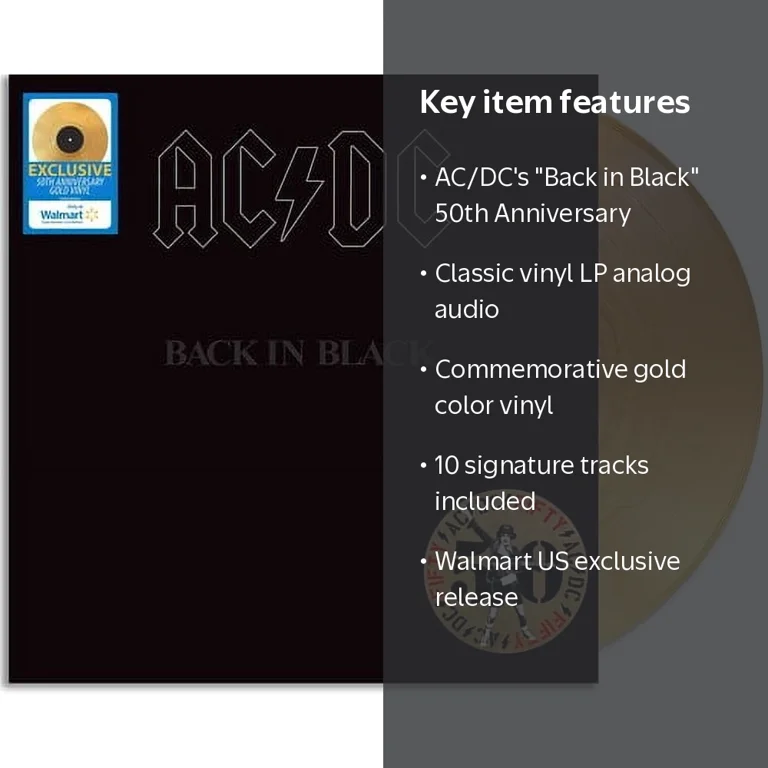 AC/DC - Back in Black (Walmart Exclusive) - Vinyl LP - Walmart.com
