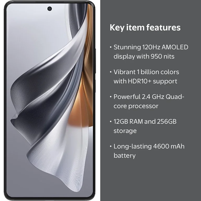 Oppo Reno 10 Pro 5G 256GB Smartphone (Unlocked), Silver Grey