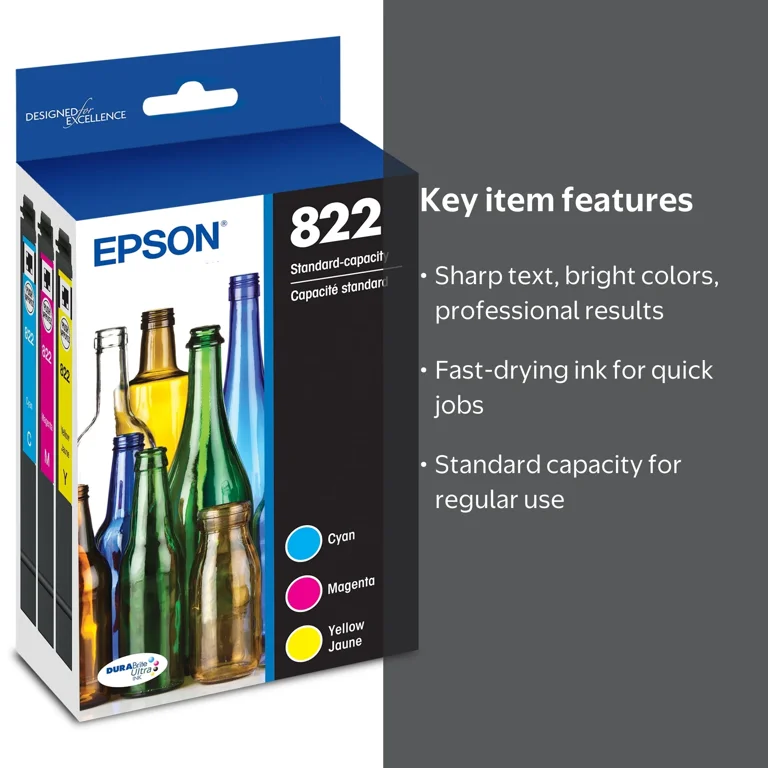 Epson, Ink Cartridge Pack, T822520-S, Standard Capacity Black
