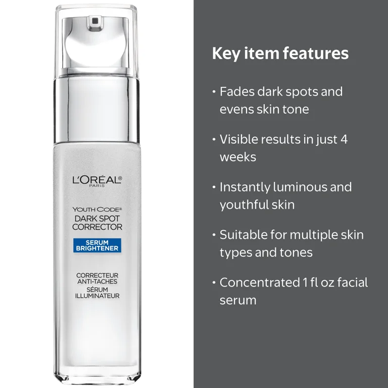 L'Oreal Paris Youth Code Dark Spot Corrector Serum Concentrate, 1