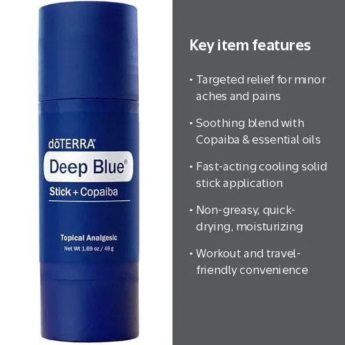 doTERRA Deep Blue Stick, Cooling Relief with Menthol, Camphor, and