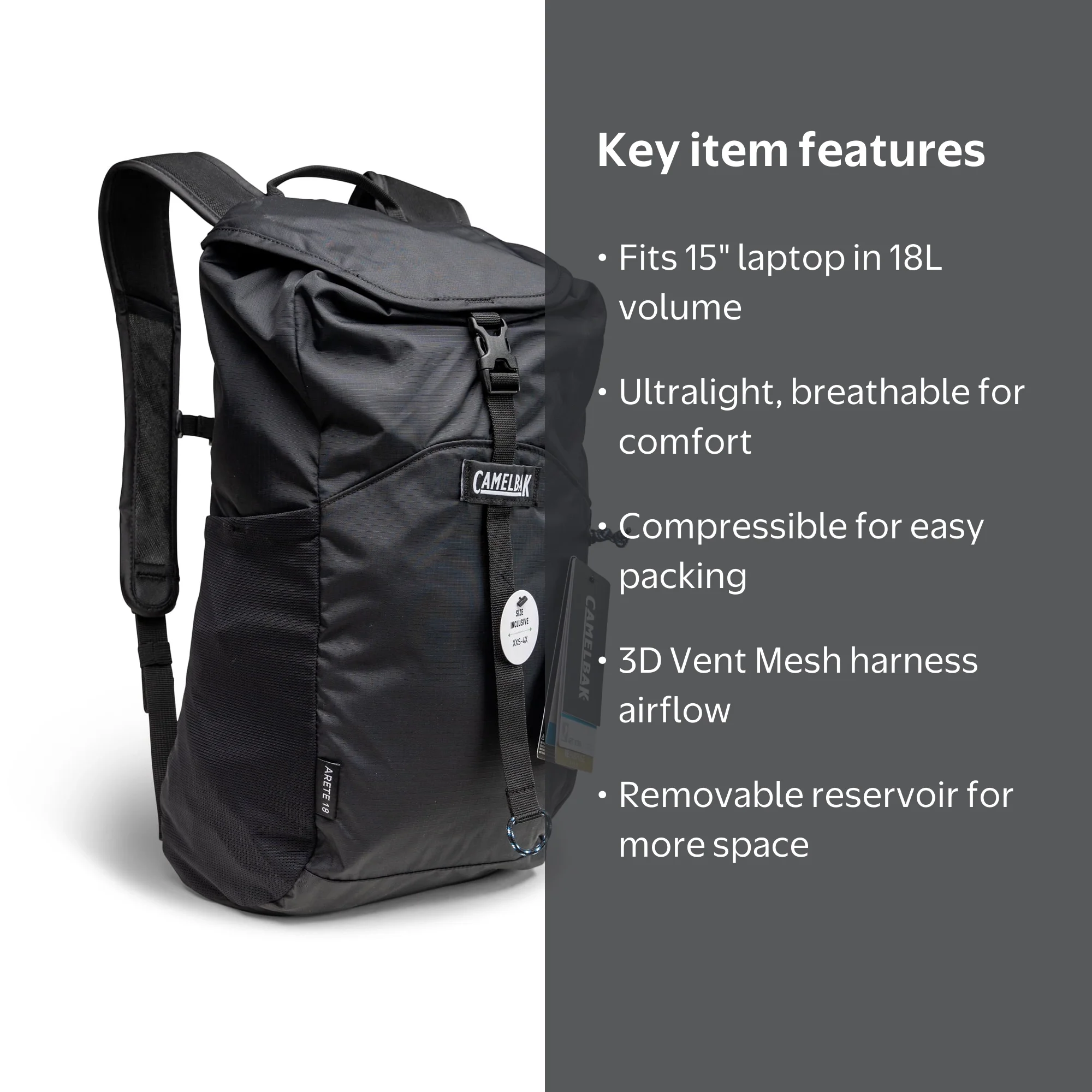 Camelbak Arete 18 Terra Day Pack, Black - Walmart.com