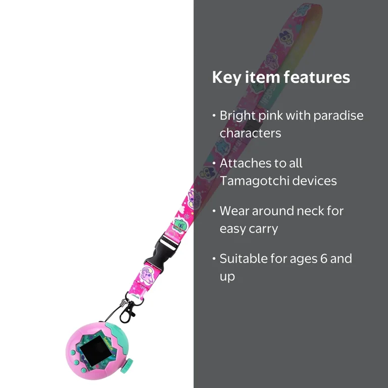 Tamagotchi Paradise Lanyard - Pink Figure - Walmart.com