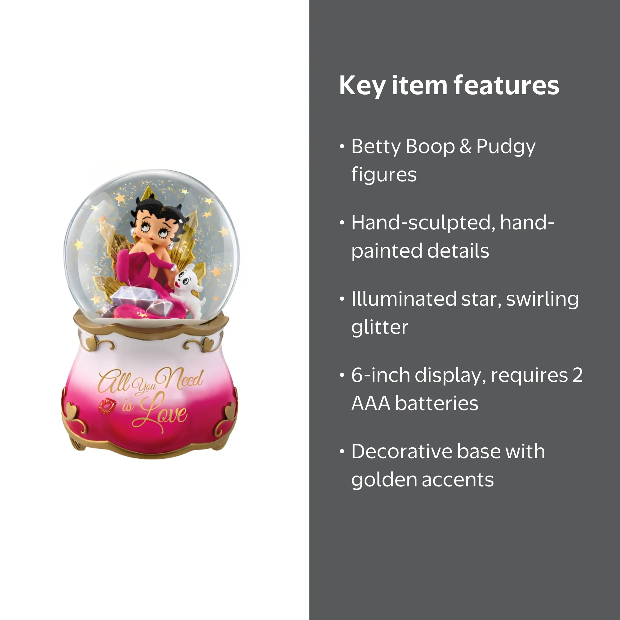 The Bradford Exchange Betty Boop All You Need Is Love Illuminated