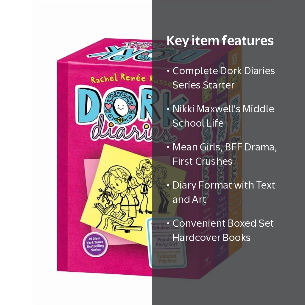 Rachel Renee Russell Dork Diaries Boxed Set Books 1-3 Hardcover