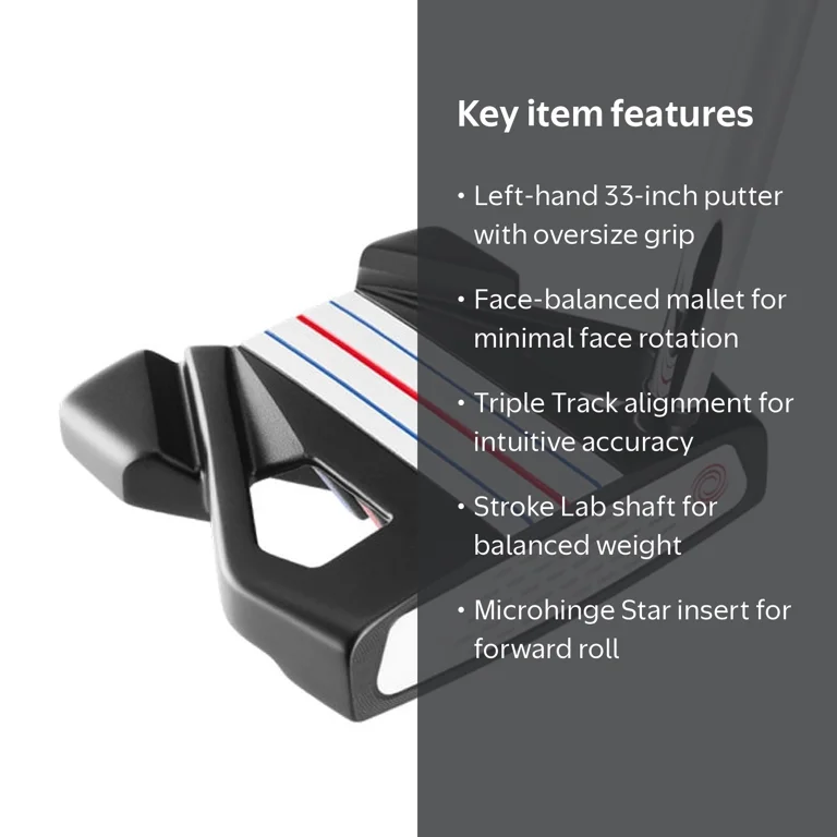 Odyssey Stroke Lab Triple Track Putter (Left Hand, 33