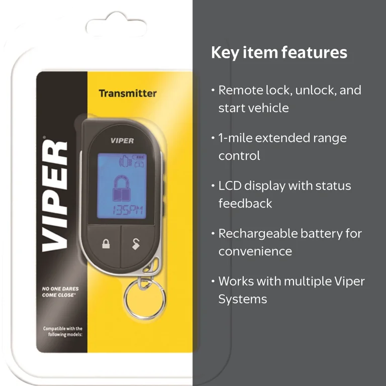Viper, 2-Way LCD Replacement Remote, 6.5