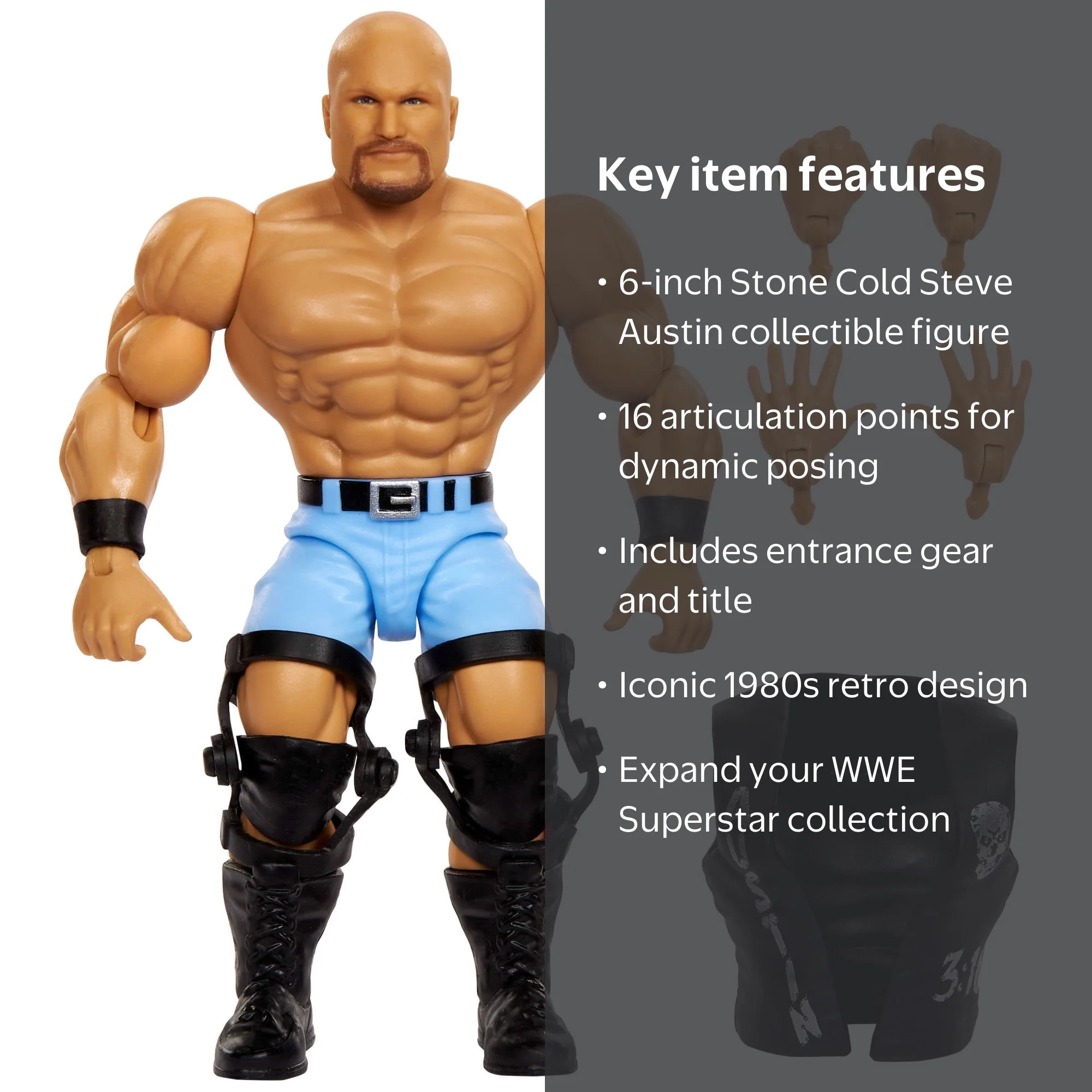 WWE Superstars Stone Cold Steve Austin Action Figure Set, Series
