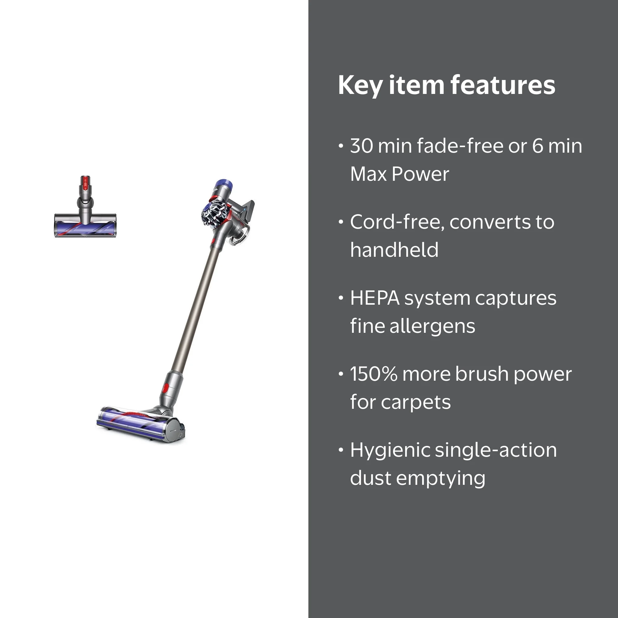 dyson v6 SV07 Animal & Fluffy 美品 Dyson V7 Animal Cordless Stick Vacuum, Nickel, New - Walmart.com