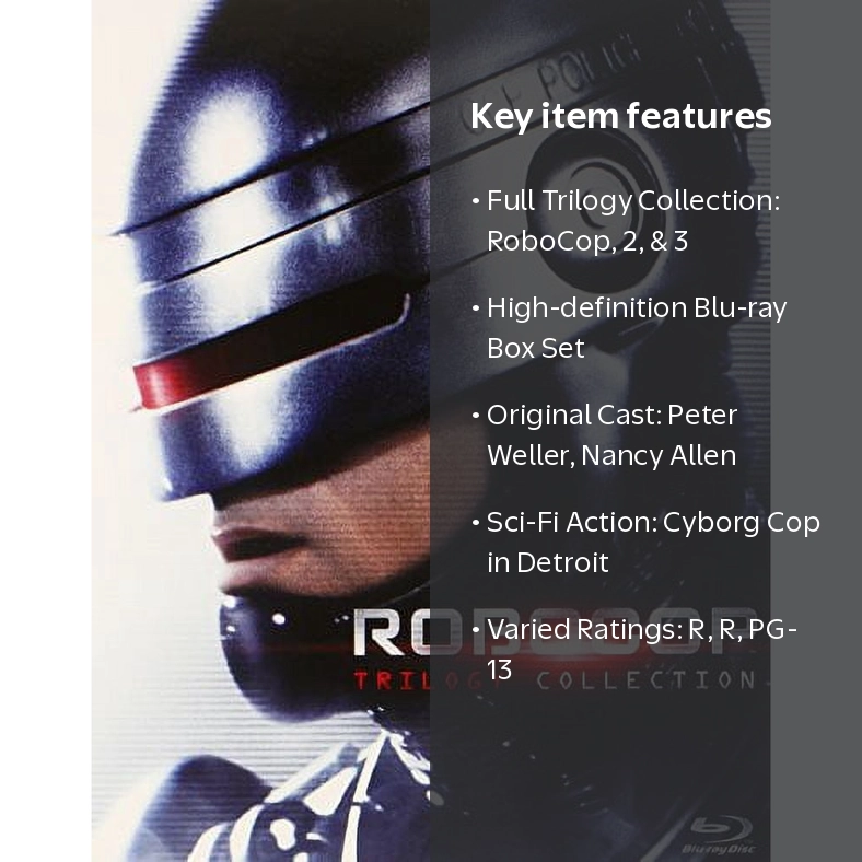 Robocop Trilogy Box Set Blu-ray, 3-Disc collection featuring
