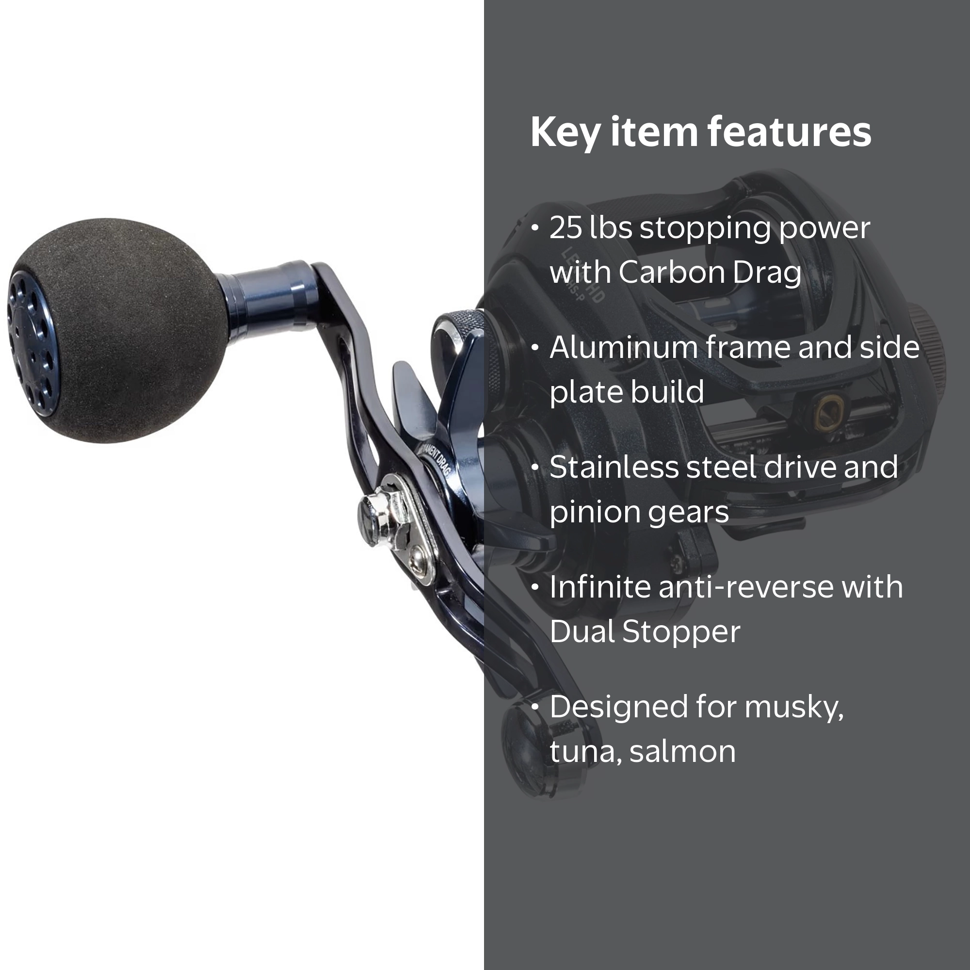 Daiwa, Lexa HD 400 Baitcast Fishing Reel, LX-HD400HSL-P, Blue