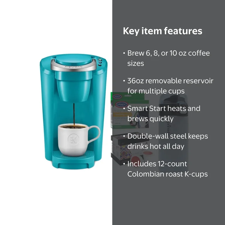 Keurig K-Compact Single-Serve Coffee Maker (Turquoise) with