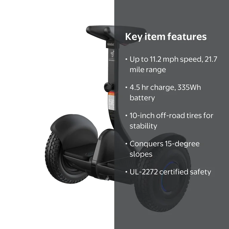 Segway Ninebot S2 Self-Balancing Scooter, Adjustable Knee Bar