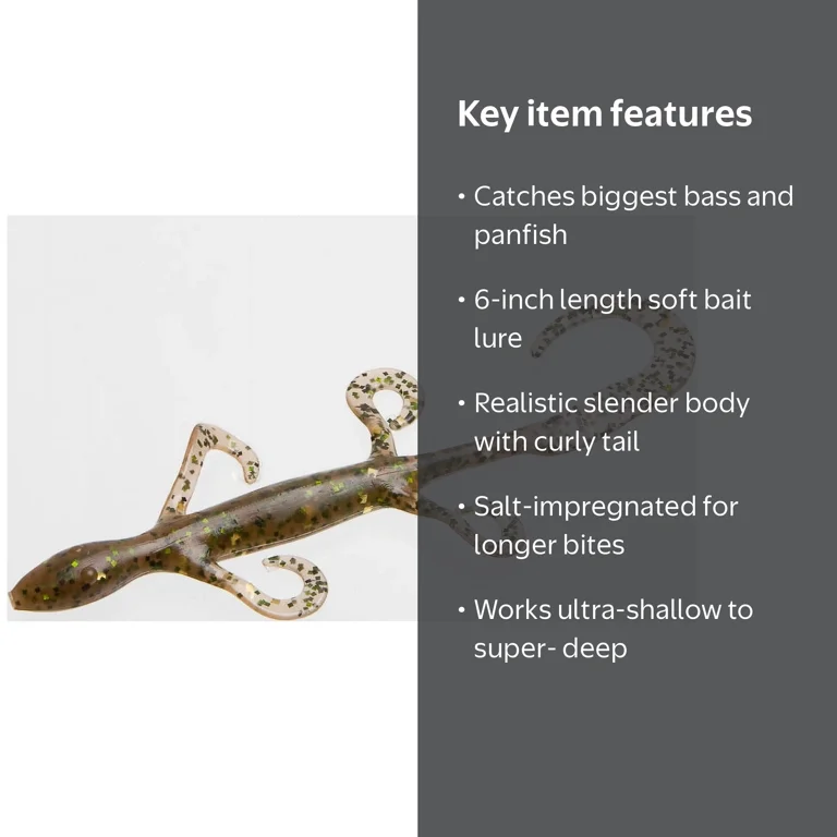 Zoom Lizard 6'' Mossy Pumpkin 9pk - Walmart.com