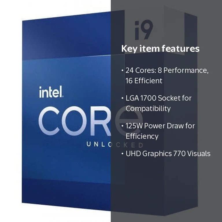 Intel, Desktop Processor, Core i9 14th Gen, 24-Core, LGA 1700