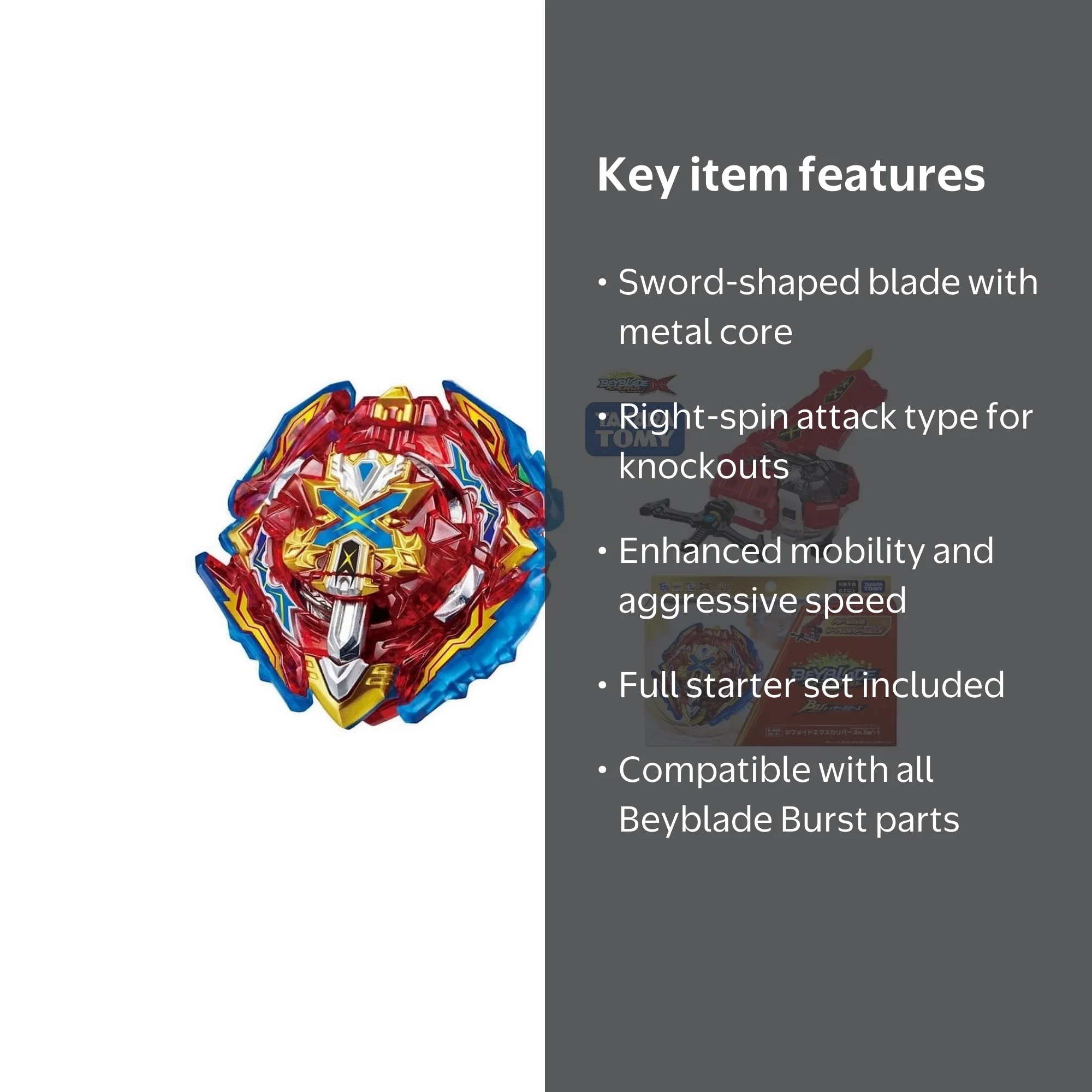 貝 Takara Tomy Beyblade Burst Starter, Xiphoid Xcalibur Xanthus Sword
