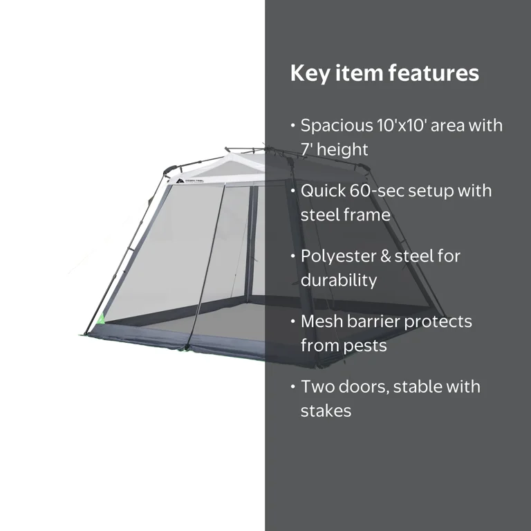 Ozark Trail 10' x 10' Instant Screen House - Walmart.com