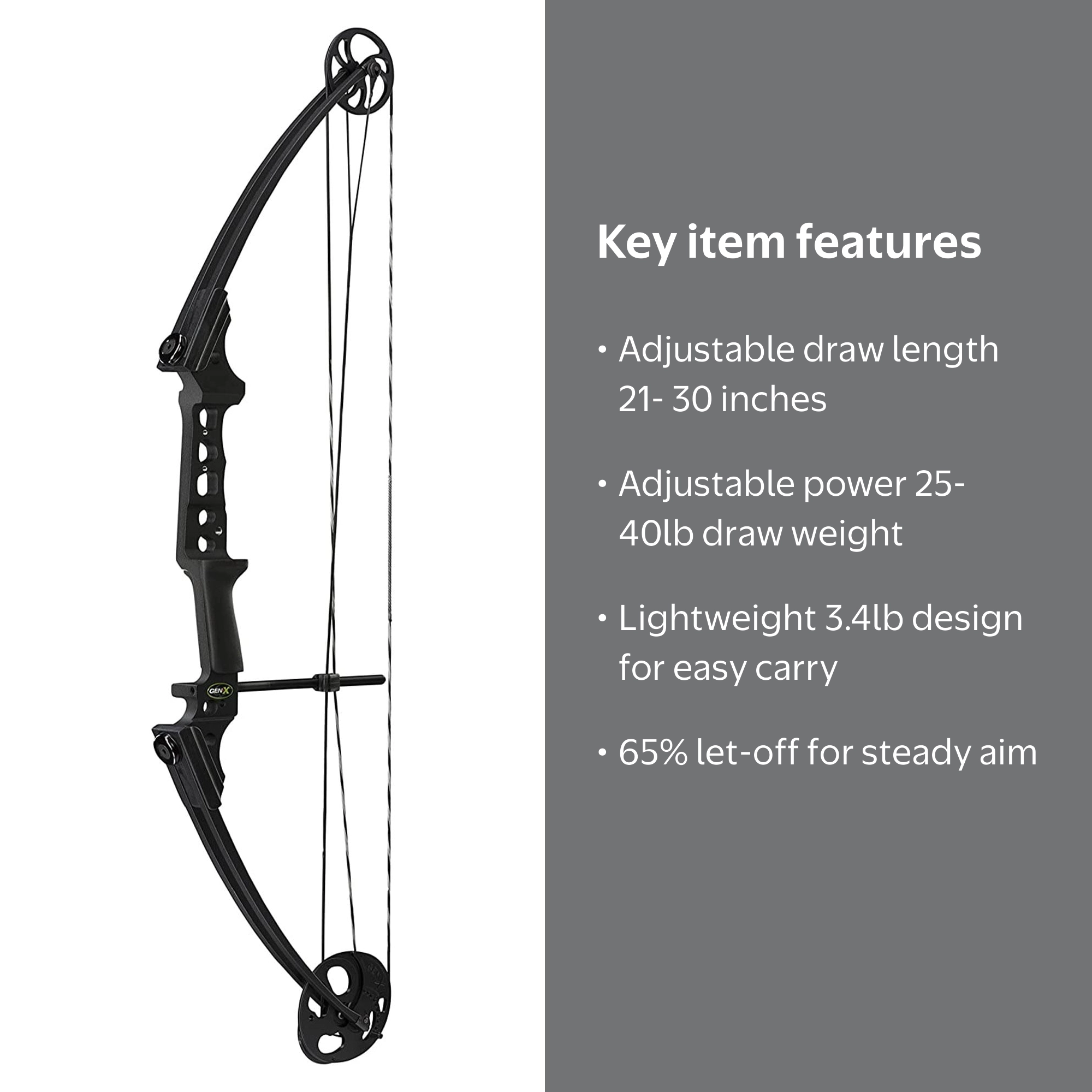 BURTON GENESIS X Mサイズ Genesis Gen-X Compound Bow for Archery and Hunting, Draw Hand