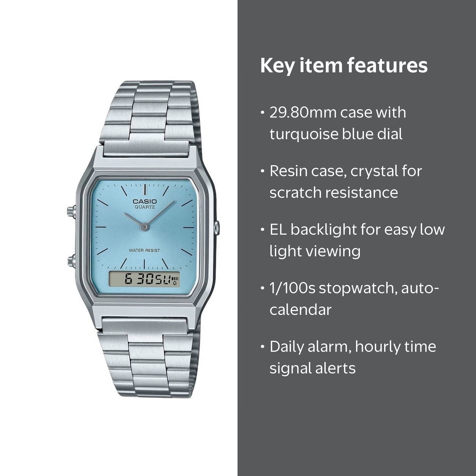 【大人気】CASIO AQ-230A-2A1 ティファニーブルー 箱あり 説明書 Casio, Women's Watch, AQ-230A-2A1, Turquoise Blue Dial - Walmart.com