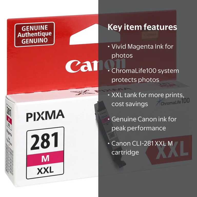 Canon, Ink Cartridge, CLI-281 XXL Magenta, for Pixma TR7520