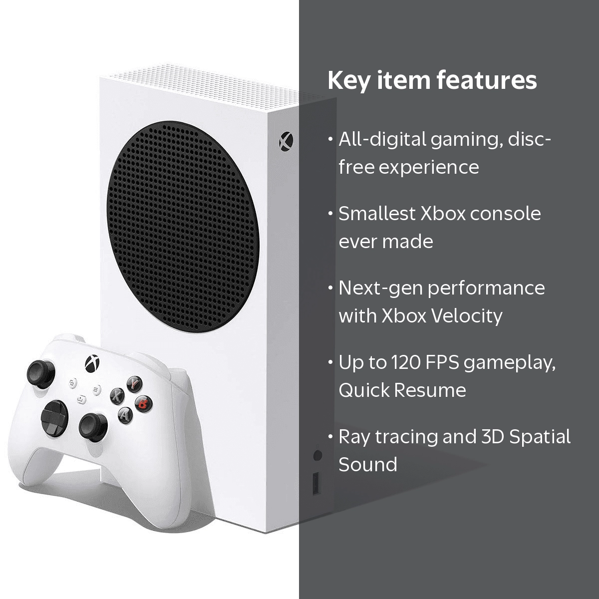 Restored Microsoft Xbox Series S All-Digital Console 512GB (Disc