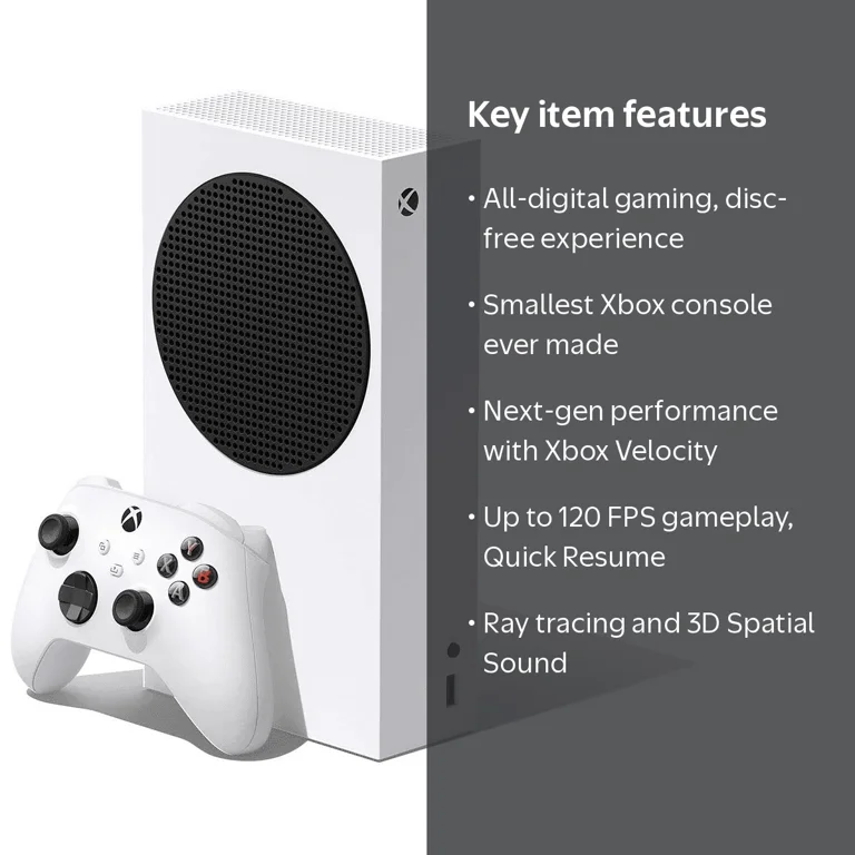 Restored Microsoft Xbox Series S All-Digital Console 512GB (Disc