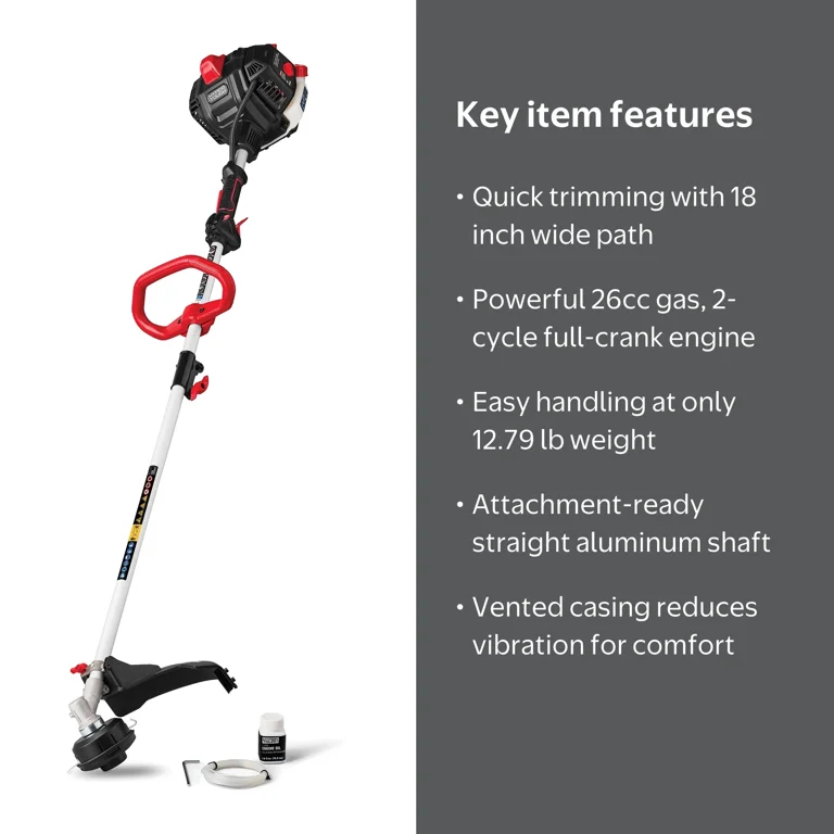 Free Shipping! Hyper Tough Gas Powered 2 Cycle 26cc 18-Inch