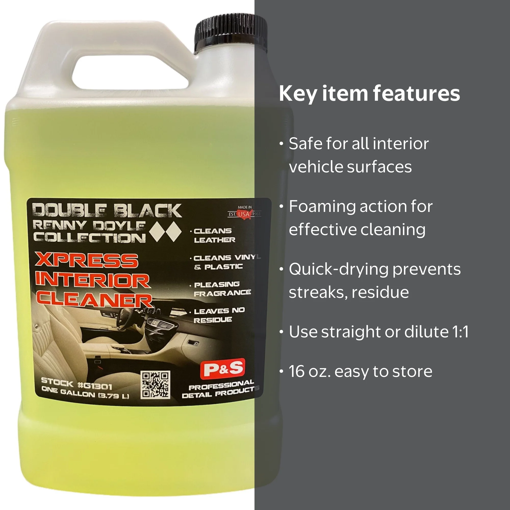 P&S Xpress Car Interior Cleaner Spray Foam Solution for Leather