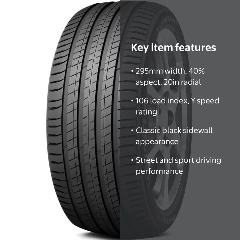 Michelin Latitude Sport 3 295/40R20 106 Y Tire - Walmart.com