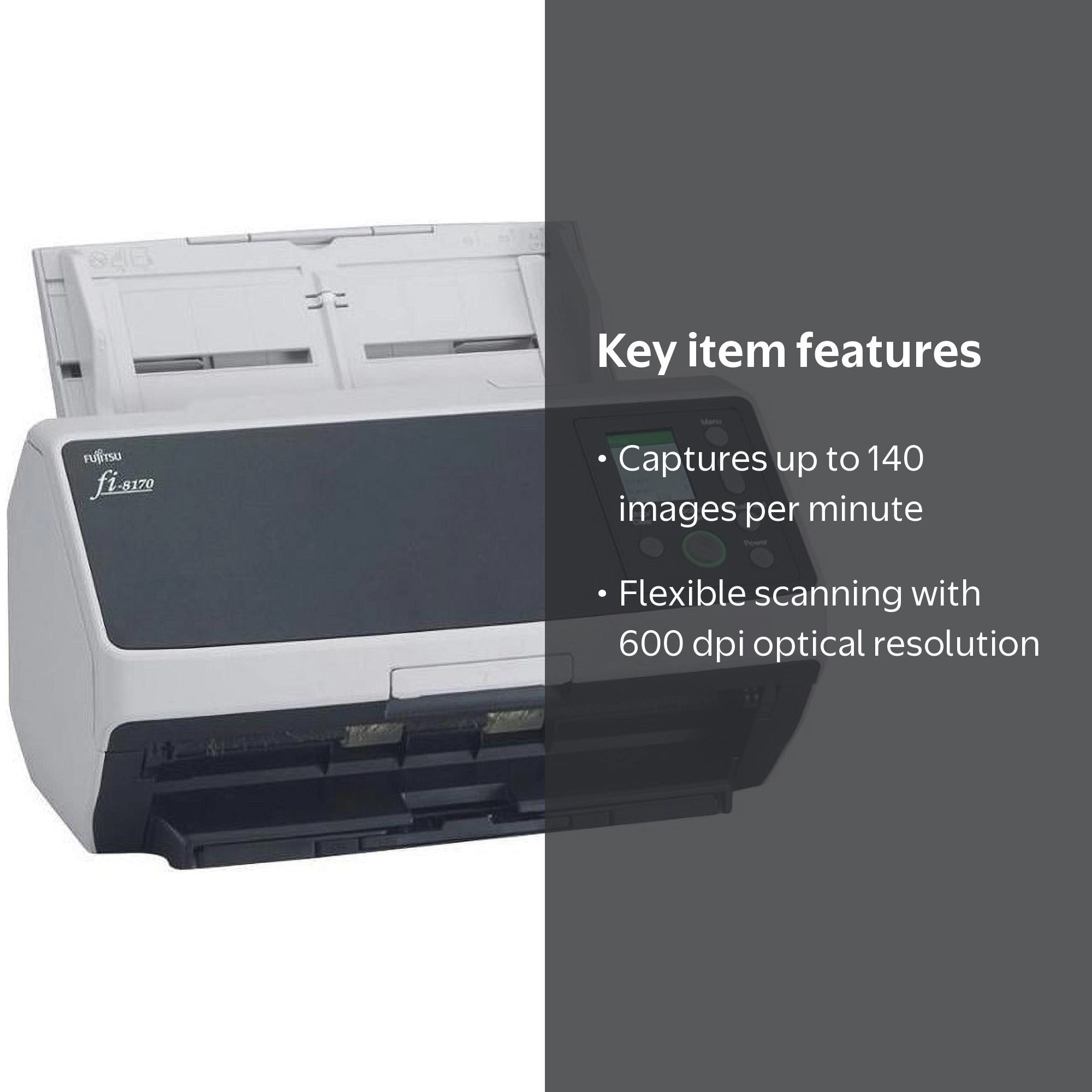 Fujitsu, Ricoh fi-8170 Large Format Scanner, 600 dpi, 8.5x14