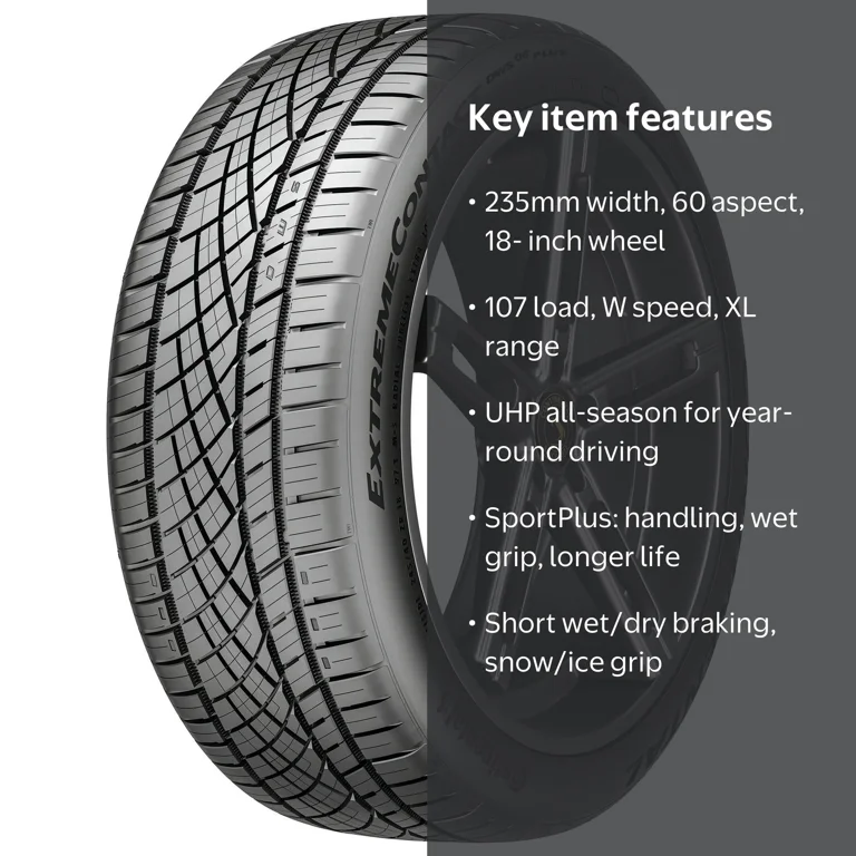 Free Shipping! Continental ExtremeContact DWS06 PLUS 235/60ZR18XL