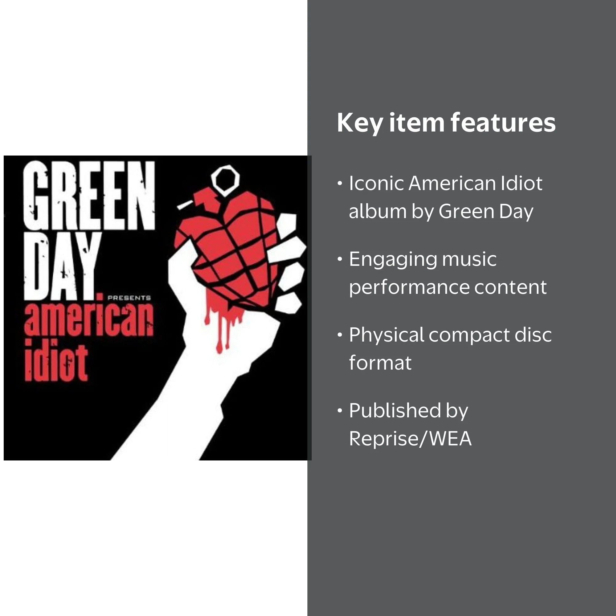 Green Day - American Idiot - Music & Performance - CD - Walmart.com