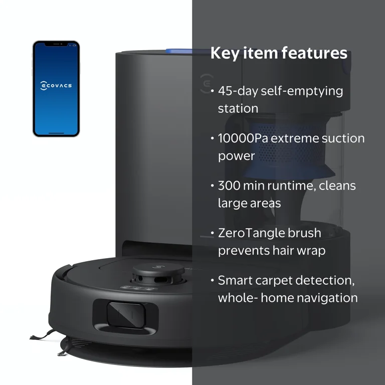 ECOVACS, DEEBOT N20e Plus Robot Vacuum Cleaner and Mop, 10,000Pa