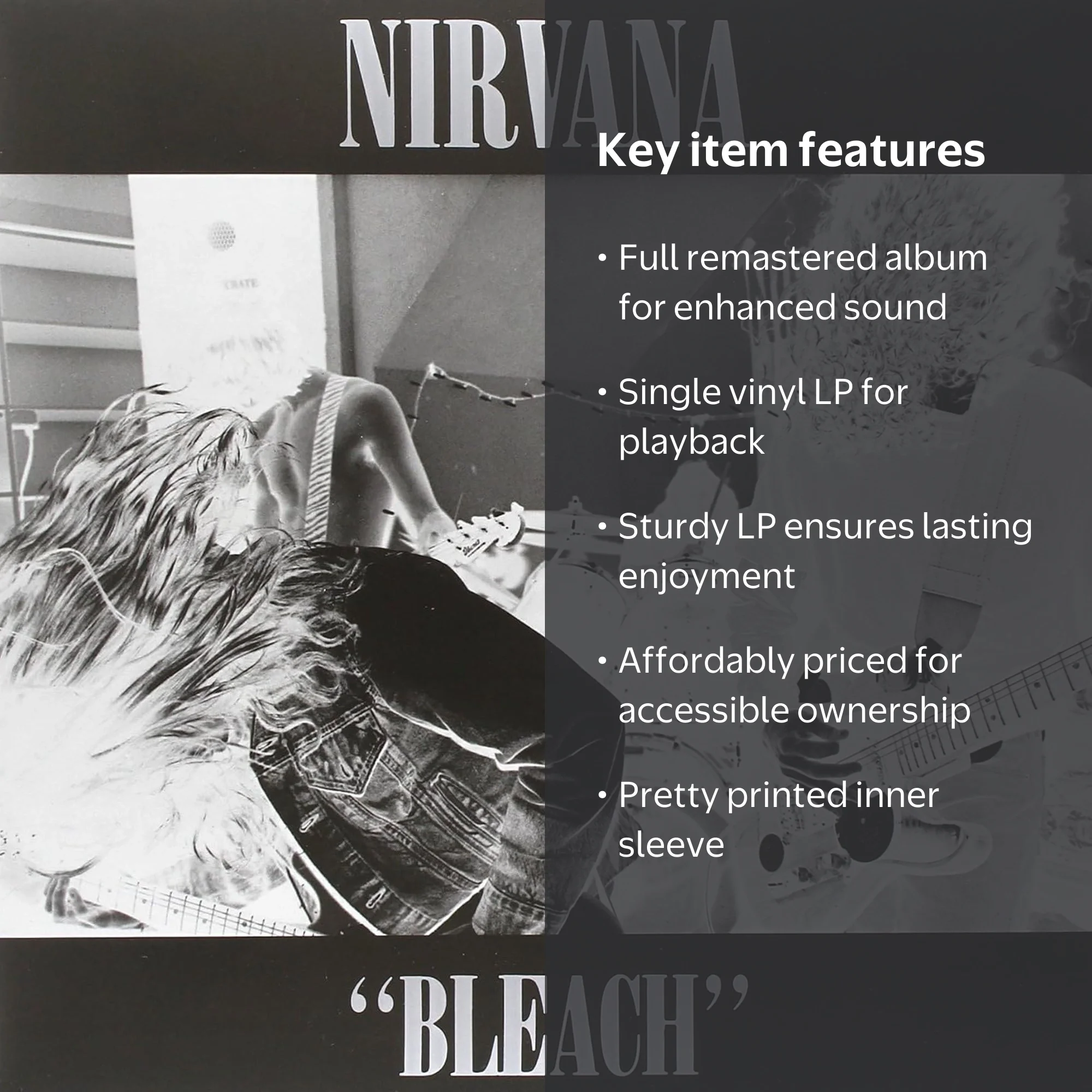 Sub Pop USA, Vinyl Music, Bleach, Full Remastered LP - Walmart.com