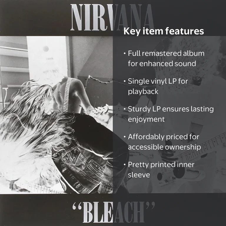 Sub Pop USA, Vinyl Music, Bleach, Full Remastered LP - Walmart.com