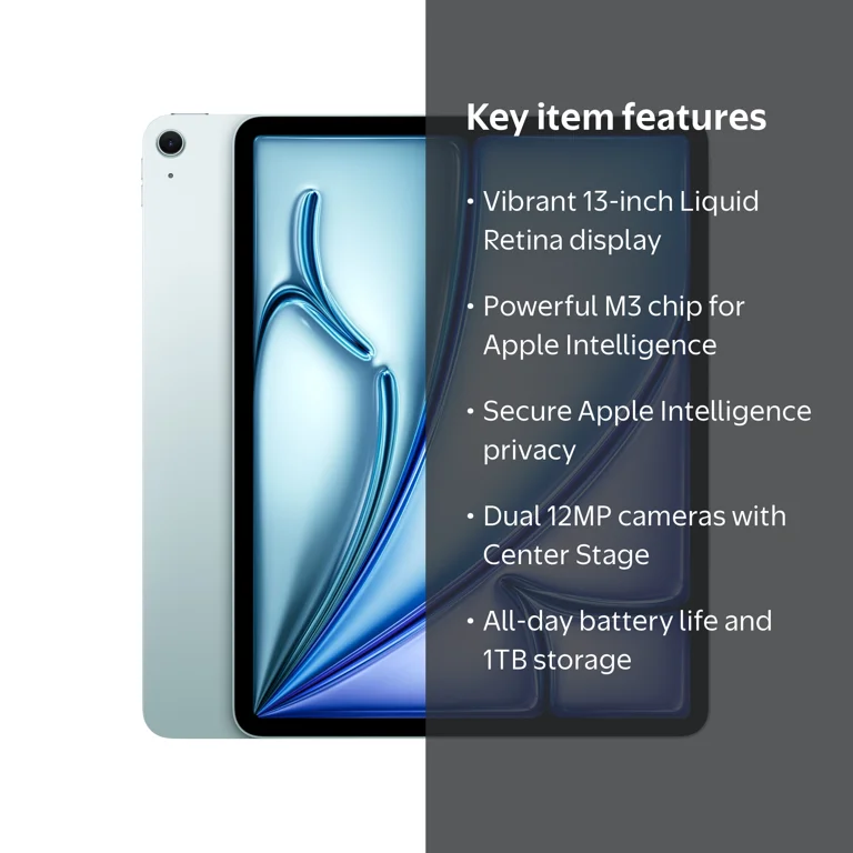 Apple iPad air m3 ブルー　128gb Wi-Fiモデル 2025 Apple 13-inch iPad Air M3, Built for Apple Intelligence, Wi