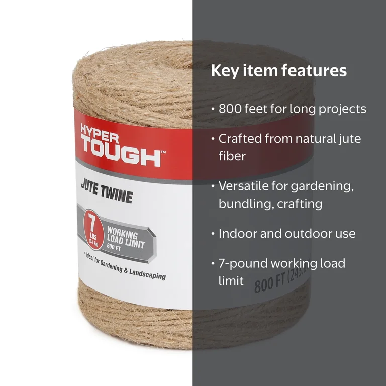 Hyper Tough 800 Feet Jute Twine Natural - Walmart.com