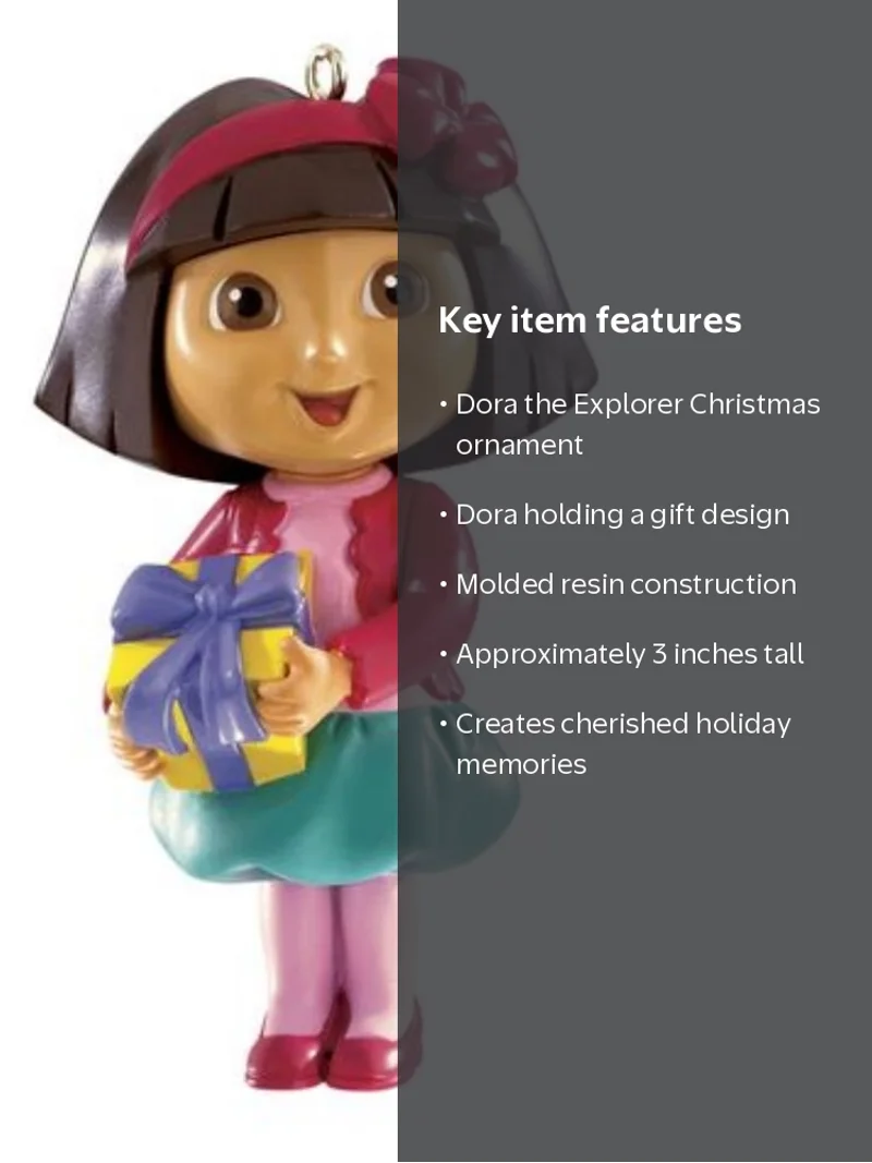 Nickelodeon Dora the Explorer Christmas Ornament Dora Holding A