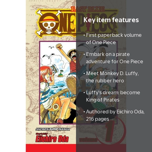 Eiichiro Oda, One Piece, Vol. 1 Romance Dawn, Paperback - Walmart.com