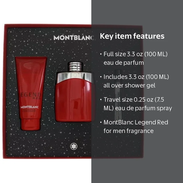 Salvatore Ferragamo & MONTBLANC 香水セット Montblanc Men's Legend Red Gift Set 3.3 oz Eau de Parfum - Walmart.com