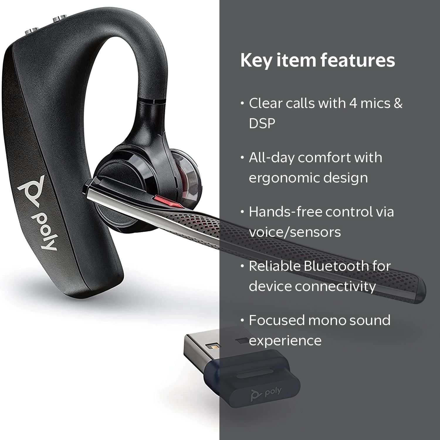 新品Poly Voyager 5200 UC ワイヤレスヘッドセット 本体 Plantronics