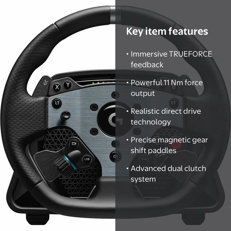 Logitech, PRO Racing Wheel for PC, 11 Nm Force, OLED Display