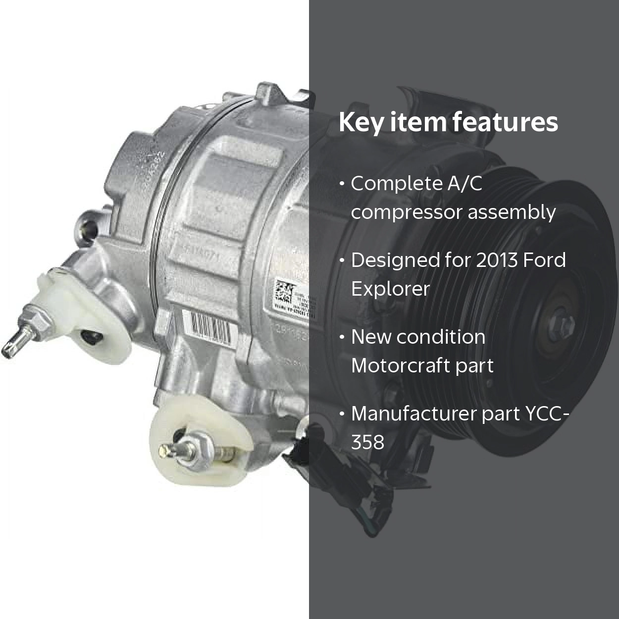 Motorcraft A/C Compressor YCC-358 2013 Ford Explorer - Walmart.com